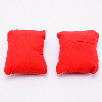 Lint Bracelet/Watch Pillow Jewelry Displays, Red, 80x75x47mm