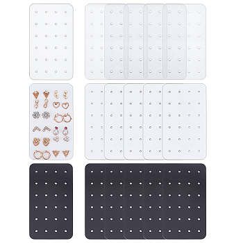 18Pcs 3 Colors Acrylic Earring Display Cards, Rectangle, Mixed Color, 8.9x5x0.3cm, 6pcs/color