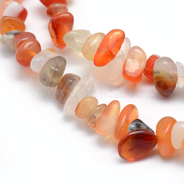 perles de cornaline naturelle / agate rouge(G-P332-34B)-2