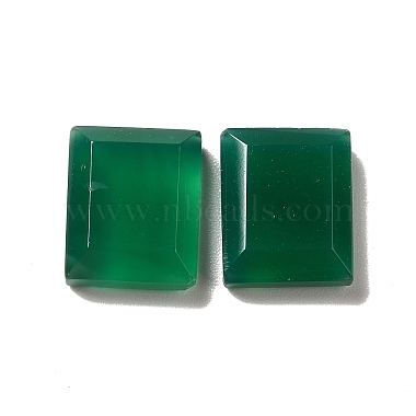 Кабошоны из окрашенного и нагретого натурального зеленого оникса из агата(G-G975-04B-02)-2