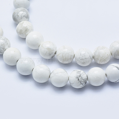 Chapelets de perles en howlite naturelle(X-G-P353-01-8mm)-3