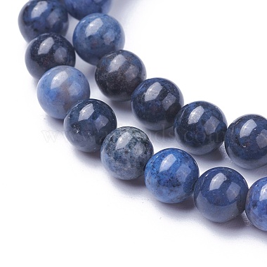 Chapelets perles en quartz dumortiérite naturel(G-P424-B-6mm)-3