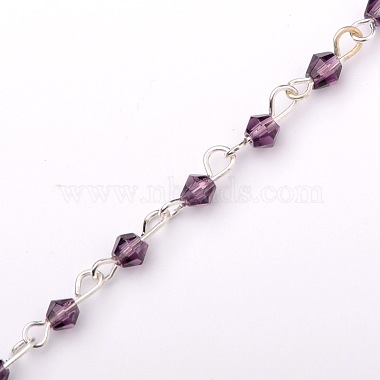 Purple Iron+Glass Handmade Chains Chain