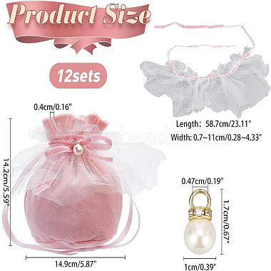 Nbeads 12Pcs Velvet Jewelry Drawstring Gift Bags(TP-NB0001-30C)-4