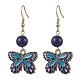Alloy Enamel Butterfly Dangle Earrings(EJEW-JE05648-02)-1
