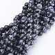 Natural Snowflake Obsidian Beads Strands(GSR009)-1