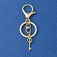 304 Stainless Steel Initial Letter Key Charm Keychains(KEYC-YW00004-24)-2