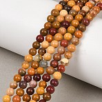 Round Natural Mookaite Beads Strands, 4mm, Hole: 1mm, about 87~93pcs/strand, 15inch(G-F216-4mm-19)