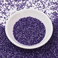 MIYUKI Delica Beads, Cylinder, Japanese Seed Beads, 11/0, (DB1810) Dyed Purple Silk Satin, 1.3x1.6mm, Hole: 0.8mm, about 10000pcs/bag, 50g/bag(SEED-X0054-DB1810)