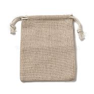 Rectangle Cloth Packing Pouches, Drawstring Bags, Tan, 11.8x8.75x0.55cm(ABAG-A008-01B-11)