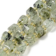 Natural Prehnite Beads Strands, Cube, with Seed Beads, 5~6x5~6x5~6mm, Hole: 1mm, about 47pcs/strand, 15.12''(38.4cm)(G-G053-B12-01A)