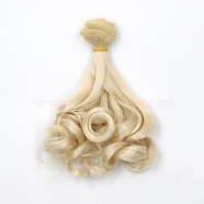High Temperature Fiber Long Pear Perm Hairstyle Doll Wig Hair, for DIY Girl BJD Makings Accessories, Lemon Chiffon, 5.91~39.37 inch(15~100cm)(DOLL-PW0001-027-04)
