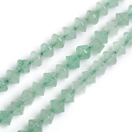Natural Green Aventurine Beads Strands, Bicone, 3.9~4x4mm, Hole: 0.8mm, about 99pcs/strand, 15.16 inch(38.5cm)(G-E560-E03-4mm)