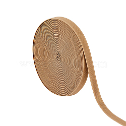 Polyester Elastic Cord, Flat, Tan, 15.5mm, about 17.50 Yards(16m)/Roll(OCOR-WH0085-37A)