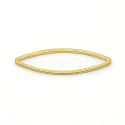 Brass Chain Links, Horse Eye, Unplated, Nickel Free, 27x8x1mm(KK-M036-C)