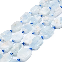Natural Aquamarine Beads Strands, Rectangle, 15~11x10~13x5~7mm, about 22pcs/strand, 15.94''(40.5cm)(G-K245-J11-01)