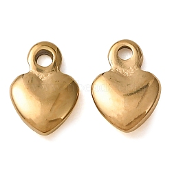 304 Stainless Steel Chain Extender Drop, Heart, Ion Plating(IP), Golden, 7.5x5x1.8mm, Hole: 1.2mm(SA-CBA8C38-01G)
