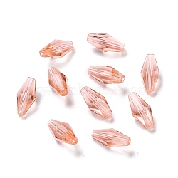 Transparent Glass Beads, Faceted, Bicone, Dark Salmon, 12x6mm, Hole: 1mm(GLAA-G078-B-10)