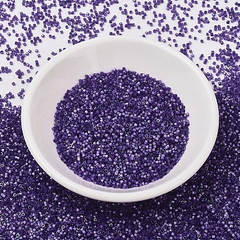 MIYUKI Delica Beads, Cylinder, Japanese Seed Beads, 11/0, (DB1810) Dyed Purple Silk Satin, 1.3x1.6mm, Hole: 0.8mm, about 10000pcs/bag, 50g/bag