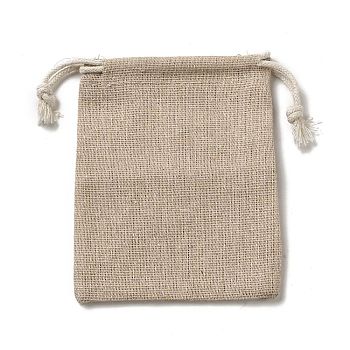 Rectangle Cloth Packing Pouches, Drawstring Bags, Tan, 11.8x8.75x0.55cm
