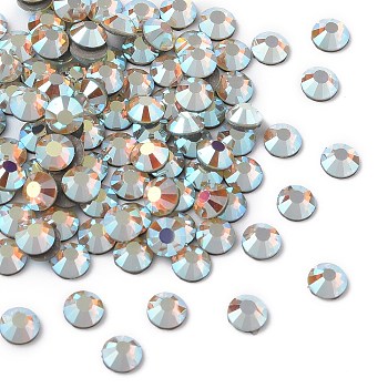 Preciosa&reg Crystal Hotfix Flatback Stones, Czech Crystal, Round(438 11 612 Chaton Rose VIVA 12 &reg), 51000 200 Chrysolite Opal AB, SS6(1.9~2.1mm)