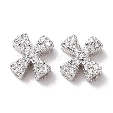 Letter X Cubic Zirconia Beads
