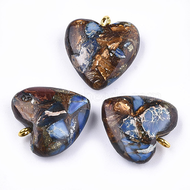 Golden Heart Imperial Jasper Pendants