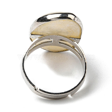 Латунные кольца из белой латуни с платиновым покрытием(RJEW-E023-03)-4