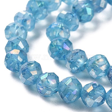 Transparent Electroplate Glass Beads Strands(EGLA-F160-02C)-3