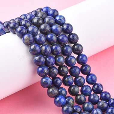 Natural Lapis Lazuli Beads Strands(G-G099-8mm-7)-6