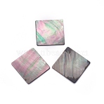 Shell Cabochons, Square, 19.7~20x19.7~20x0.8~1mm(SHEL-P076-12)