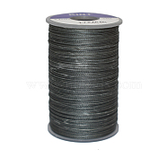 Waxed Polyester Cord, 9-Ply, Gray, 0.65mm, about 21.87 yards(20m)/roll(YC-E006-0.65mm-A18)