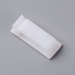 Plastic Self Adhesive Cable Management Clips, for TV PC Ethernet Cable Under Desk Home Office Outdoor, White, 46.5x19x12mm, Inner Size: 33x7.5mm(AJEW-WH0183-27B)