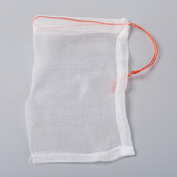 Organic Nylon Packing Pouches, Drawstring Bags, for Insect Control and Seed Soaking, White, 16.5x10.5x0.07cm