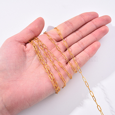 Brass Paperclip Chains(CHC-R134-G)-7