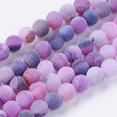 Natural Weathered Agate Beads Strands(G-G589-6mm-06)-2