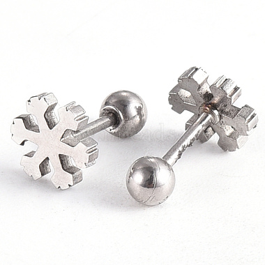 201 Stainless Steel Barbell Cartilage Earrings(EJEW-R147-24)-3
