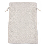 Cotton Cloth Packing Pouches Drawstring Bags, Gift Sachet Bags, Muslin Bag Reusable Tea Bag, Rectangle, Old Lace, 29.5x20cm(ABAG-R011-20X30-01)