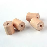 Unfinished Wood Beads, Natural Wooden Beads, Lead Free, Column, 17x15mm, Hole: 4mm(WOOD-S659-27-LF)