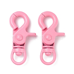 Zinc Alloy Swivel Clasps, Hot Pink, 42x21.5~22x8mm, Hole: 6x8.5mm(IFIN-F149-G01)