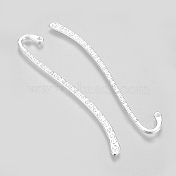 Tibetan Style Alloy Bookmarks, Cadmium Free & Nickel Free & Lead Free, Silver, 84x4x2mm, Hole: 2mm(K08Y3022)