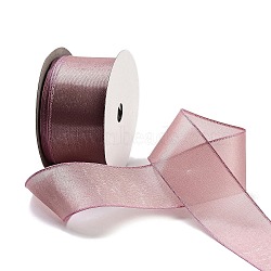 20 Yards Polyester Ribbon, for Gift Wrapping, Pale Violet Red, 1-1/2 inch(38mm), about 20.00 Yards(18.29m)/Roll(OCOR-Z005-01I)