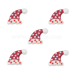 Christmas Themed Handmade Lampwork Beads, Hat, 20x23mm, Hole: 2mm(XMAS-PW0001-201C)