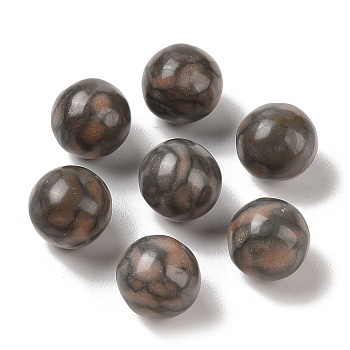 Natural Pink Zebra Jasper No Hole Sphere Beads, Round, 16mm