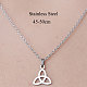 201 Stainless Steel Sailor's Knot Pendant Necklace(NJEW-OY001-40)-3