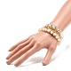 4pcs 4 bracelets extensibles perlés en laiton et pierres précieuses de style sertis de strass en cristal pour les femmes(BJEW-JB07884)-3