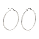 201 Stainless Steel Hoop Earrings(X-MAK-R018-40mm-S)-1