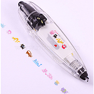 ABS Decoration Tape Pen, Cute Correction Tape, DIY Scrapbooking Stickers, Black, 11x2.7x2cm(DIY-G004-03)