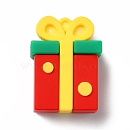 Christmas PVC Plastic Pendants, Christmas Gift, Red, 38.5x28x18.5mm, Hole: 3mm(KY-C009-15)