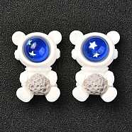 Plastic Cabochons, for Mobile Phone Decoration, Astronaut, White, 30x20.5x11mm(X-KY-F016-03)